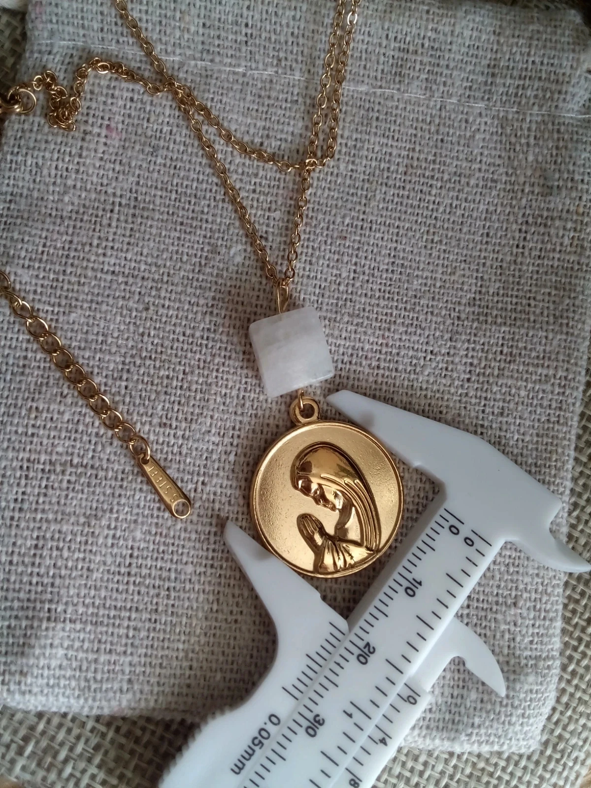 Saint Virgin and Moonstone Necklace – photo 2